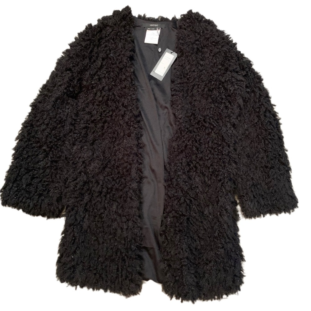 Vertigo Black Fuzzy Jacket Size‎ XS